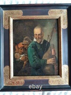Superb old painting oil on panel Téniers David the Younger