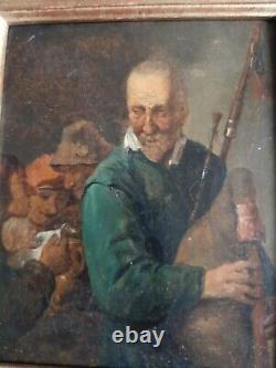Superb old painting oil on panel Téniers David the Younger