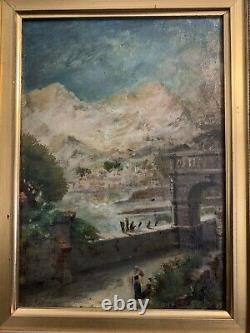 Table 19 Ancient Century Oil On Canvas Signed À Identifier