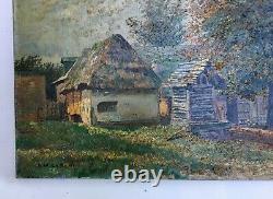 Table A-old Signed M Little, Oil On Canvas To Restore Nineteenth End Deb Twentieth