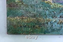 Table A-old Signed M Little, Oil On Canvas To Restore Nineteenth End Deb Twentieth