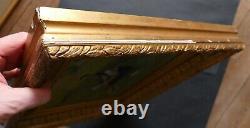 Table Ancien 1912 Young Man Signed By A Gilded Barbizon Frame Of Hst Origin