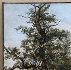 Table Ancient Oil Landscape Neoclassical Trees Alexandre Pau De Saint-martin