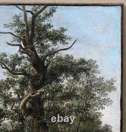 Table Ancient Oil Landscape Neoclassical Trees Alexandre Pau De Saint-martin