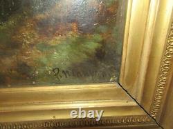 Table Ancient Oil On Canvas Italy Signed P. Manzoni Oil On Canvas 19th