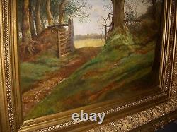 Table Ancient Oil On Canvas Landscape