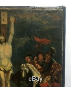 Table Ancient Religious, Oil On Vellum, Religious Scene, XVIII