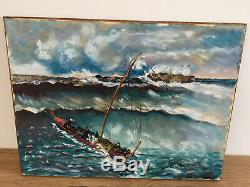Table Former Oil On Canvas Lesto 78 (xx-s) Navy