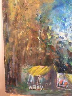 Table Former Oil On Canvas Looks Like Kostya Terechkovitch (twentieth-s) Landscape