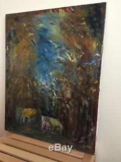 Table Former Oil On Canvas Looks Like Kostya Terechkovitch (twentieth-s) Landscape