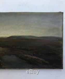 Table Former, Oil On Canvas, Moor Landscape With Character, Late Nineteenth