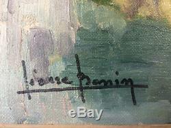 Table Former The Small Bridge Pierre Bonin Signed Oil On Canvas Xxth