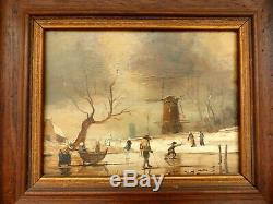 Table Games Hsp Old Ice Skaters Flemish Art School Winter Scene