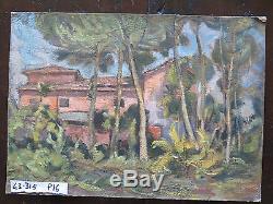 Table In Style Impressionist Painting Oil On Old Table Landscape P16