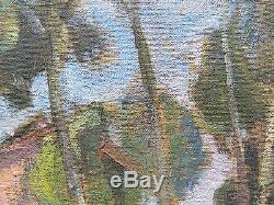 Table In Style Impressionist Painting Oil On Old Table Landscape P16