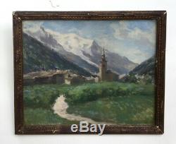 Table Mountain Old, Oil On Canvas, Monogram, Argentières 1904 Framework