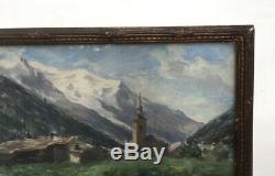 Table Mountain Old, Oil On Canvas, Monogram, Argentières 1904 Framework