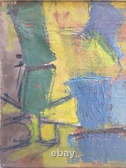 Table Oil On Canvas Abstract 50anonyme Years Old Chassis