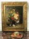 Table / Oil On Canvas Old (bouquet Of Carnations) Signed P. Voiron