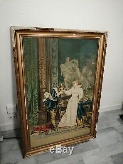 Table Oil On Canvas Signed Former Soulacroix F. (1858- 1933) Era