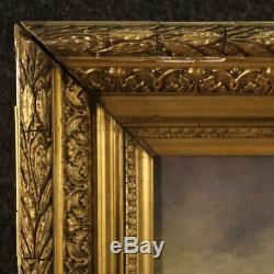 Table Oil Painting On Canvas Landscape With Old Style Navy Frame 900