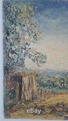 Table Old Landscape Post Impressionist Pst Thick Material