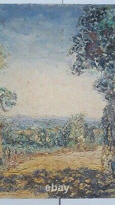 Table Old Landscape Post Impressionist Pst Thick Material