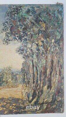 Table Old Landscape Post Impressionist Pst Thick Material