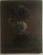 Table Old Late Nineteenth Flower Bouquet Violets Oil On Canvas Signed