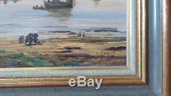 Table Old Navy Oil On Wood Eugene Jacquet End 19th