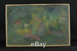 Table Old Oil On Canvas Abstract After War French School To Be Awarded