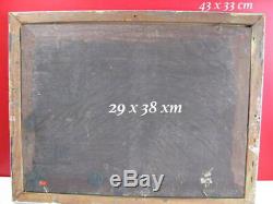 Table Old Oil On Panel Landscape Lacustrine, Xix, Unsigned, Barbizon