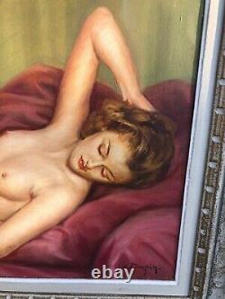 Table Old Woman Naked Sign Dupin Oil On Canvas Framework Montparnasse