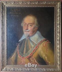 Table Seventeenth Century Portrait Of The Lord Of Gauville 17th Oil On Canvas C1630