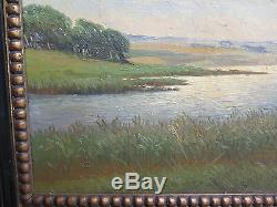 Table XIX Old Second Painting Oil On Canvas Landscape Denmark R93