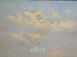 Table XIX Old Second Painting Oil On Canvas Landscape Denmark R93