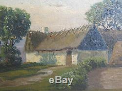 Table XIX Old Second Painting Oil On Canvas Landscape Denmark R93