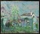 The Garden Of Old Verneuil Large Oil On Canvas Signed Signature And Located