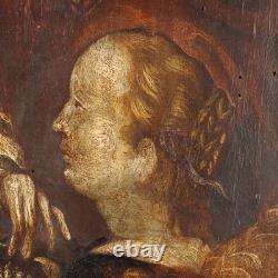 The Holy Family Old Painting Oil on Panel 16th-17th Century Original