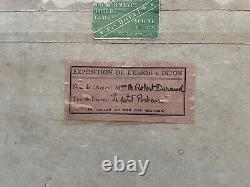 The Little Fisherman, Oil on Canvas Signed M. Durand 1932, Antique Painting, 20th Century