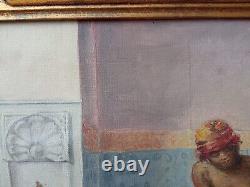 Translation: Ancient Oil Painting on Canvas after Édouard Debat-Ponsan, Signed J. Revoyel