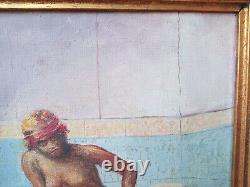 Translation: Ancient Oil Painting on Canvas after Édouard Debat-Ponsan, Signed J. Revoyel