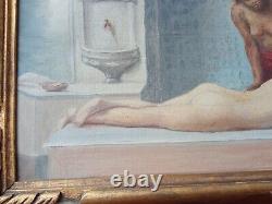 Translation: Ancient Oil Painting on Canvas after Édouard Debat-Ponsan, Signed J. Revoyel