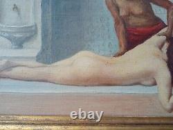 Translation: Ancient Oil Painting on Canvas after Édouard Debat-Ponsan, Signed J. Revoyel