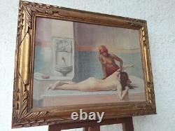 Translation: Ancient Oil Painting on Canvas after Édouard Debat-Ponsan, Signed J. Revoyel