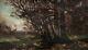 Translation: Old Tableau, Animated Landscape, Barbizon School, Oil On Canvas, 19th Century