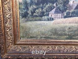 Translation: 'Old oil painting on canvas signed IVER K MADSEN PINX'