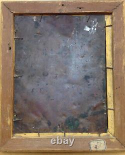 Two antique oil paintings on copper frames from the 18th century