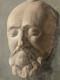 Very Beautiful Ancient Painting Oil On Paper Death Mask Head Richelieu Art