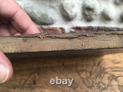 Very Beautiful Oil Painting Castle on Canvas 18th Century Medieval Ancient Sea Landscape